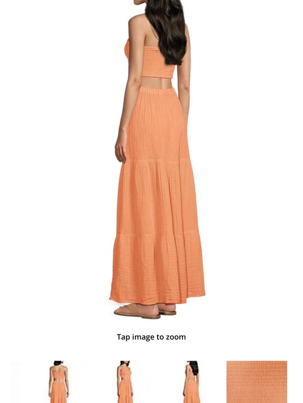 Rip Curl Peach Tiered Maxi Dress